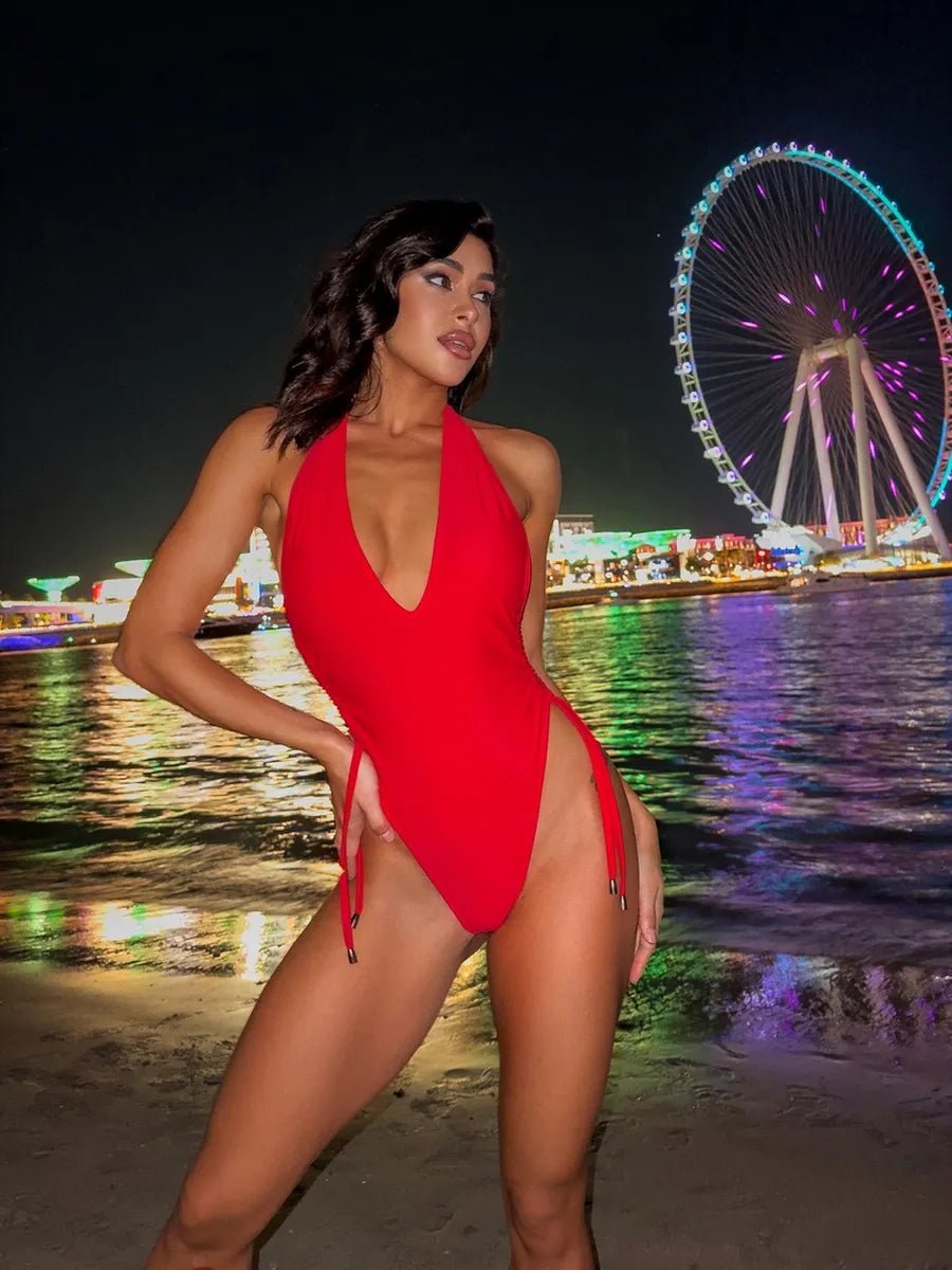 Swimsuit Sexy back SwimSuit Red - Bona Fide