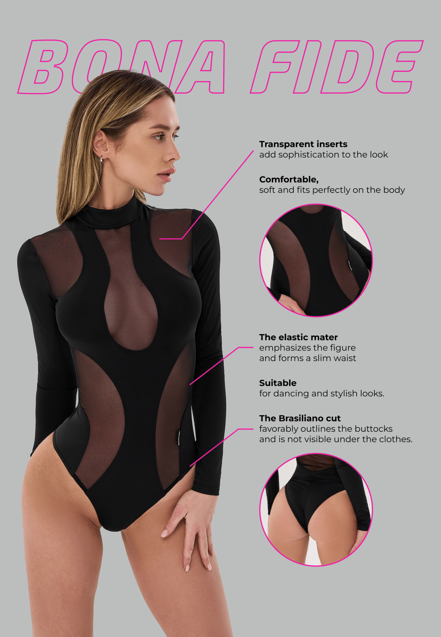 Bodysuit Valkiriya Black - Bona Fide