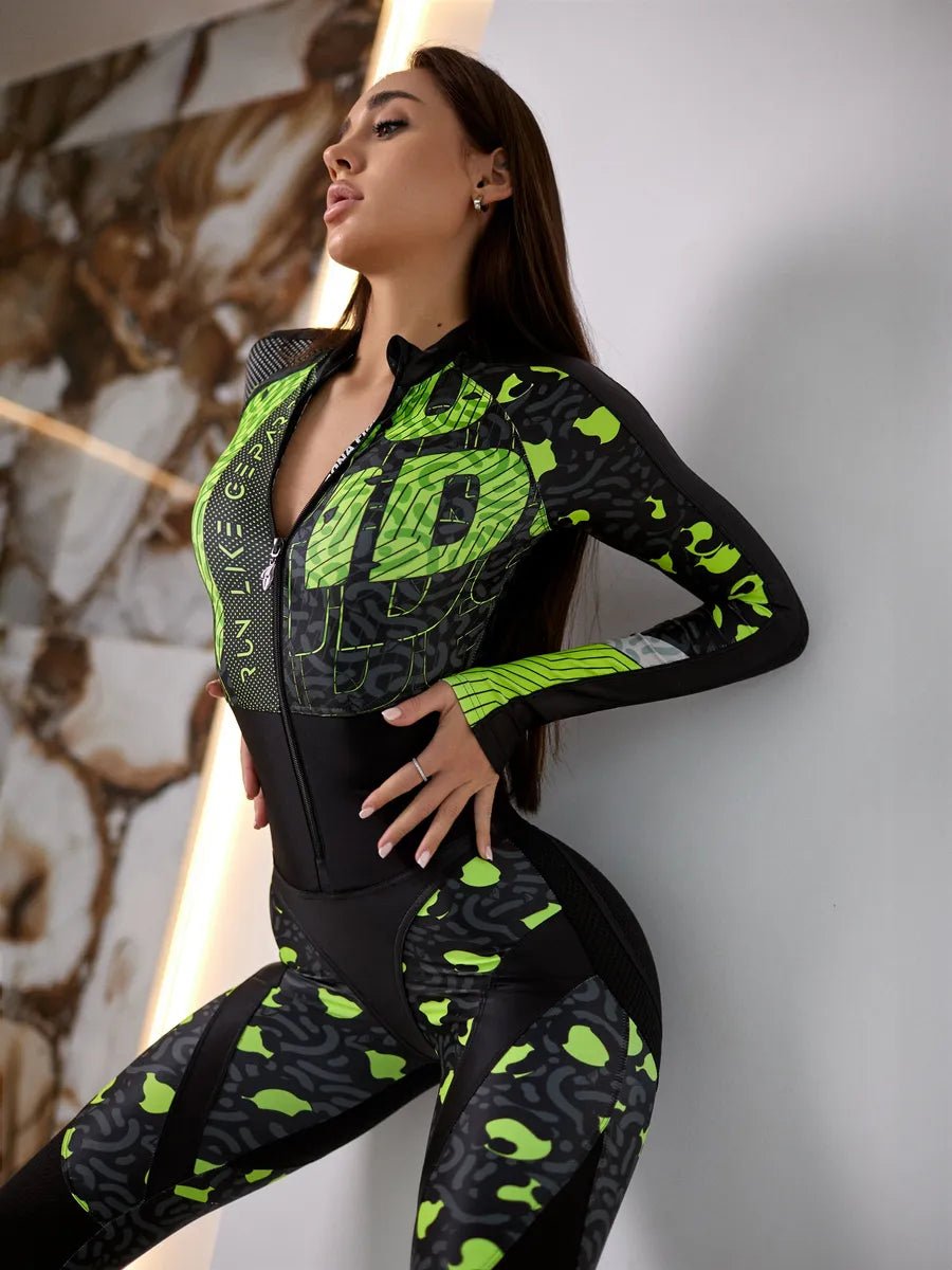 Jumpsuit ComeBase Run Like Gepard Lime - Bona Fide