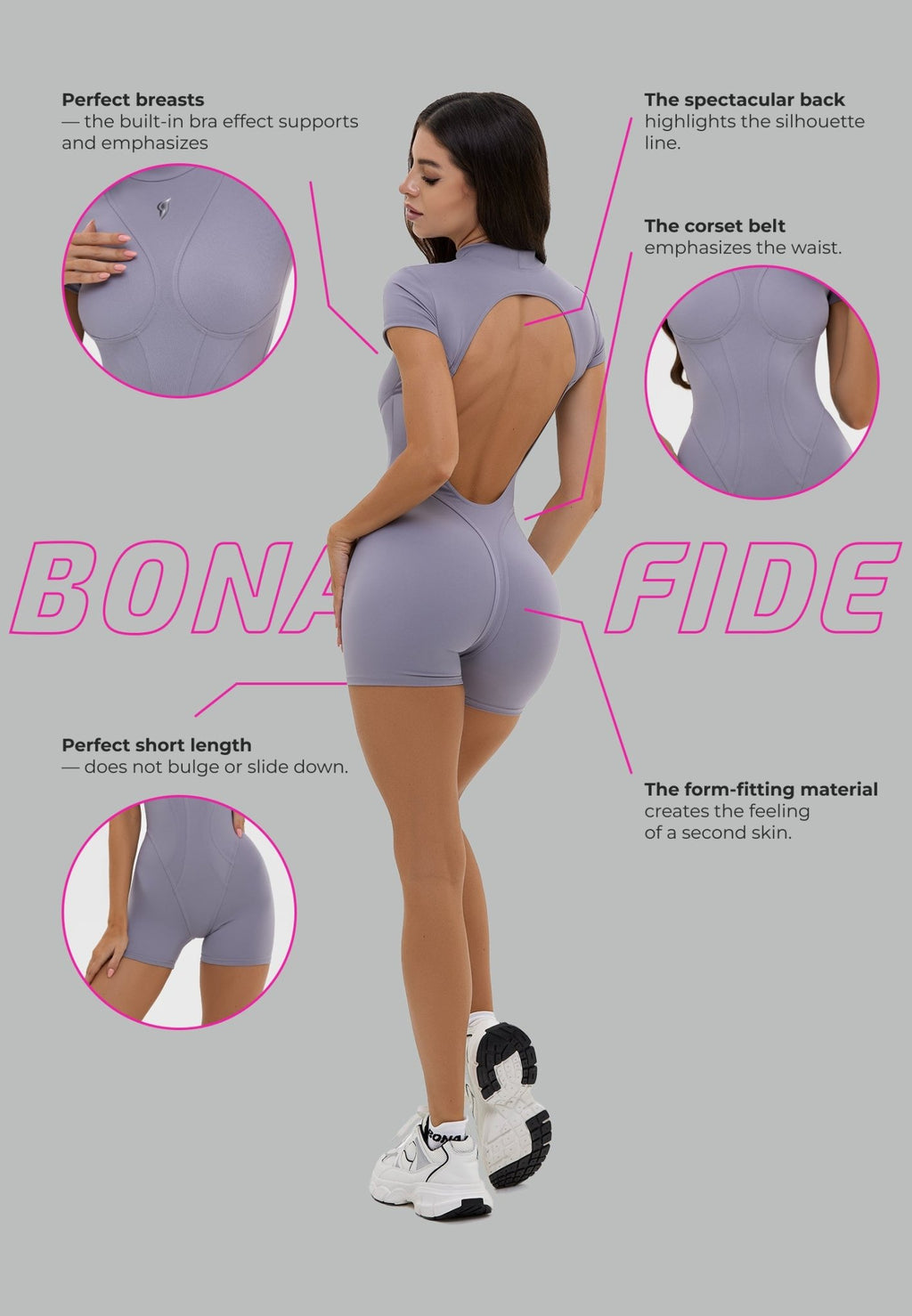 Jumpsuit Extra Sexy Back Gray - Bona Fide