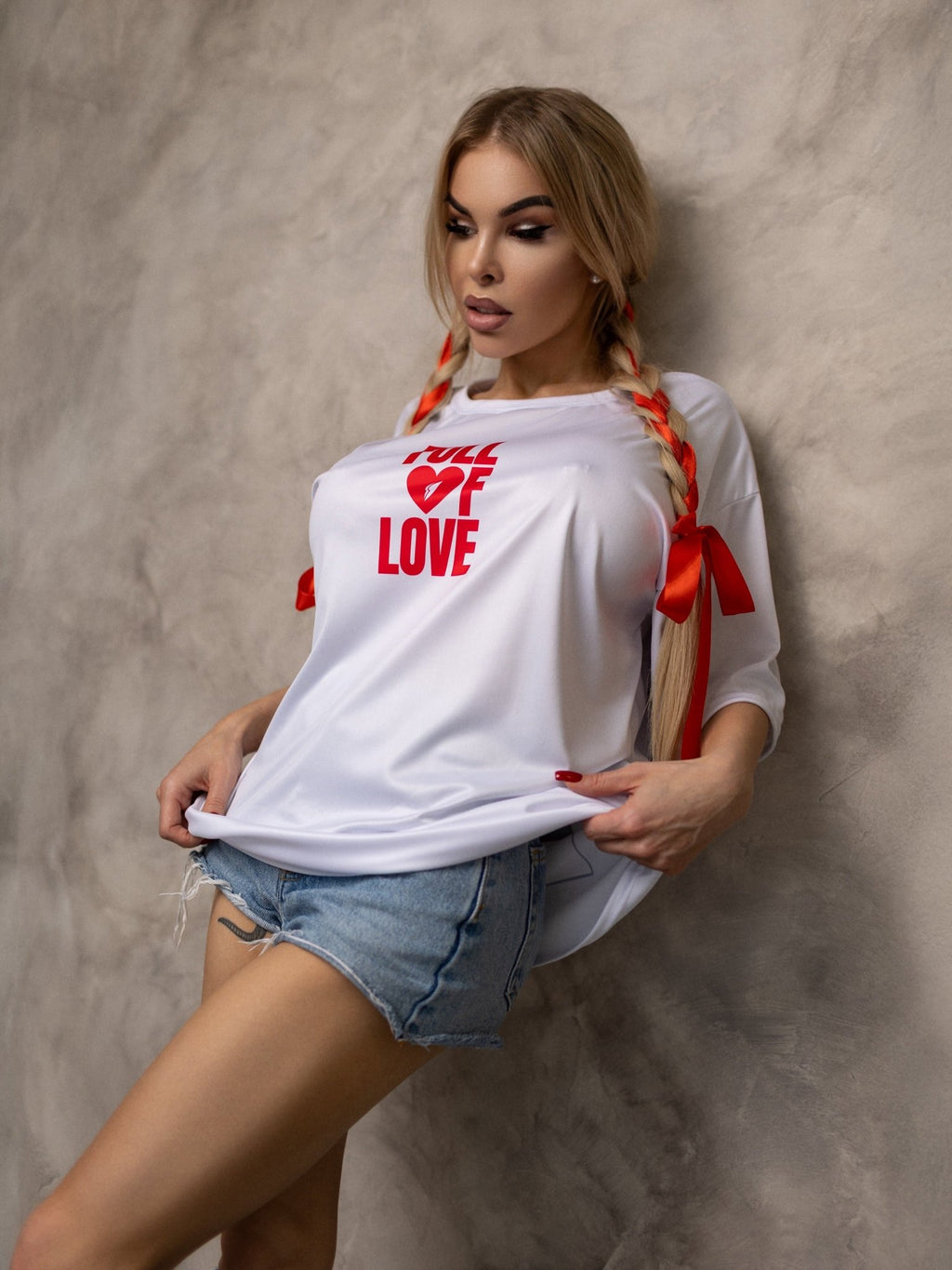 Oversize T-shirt Full of Love - One size - Bona Fide