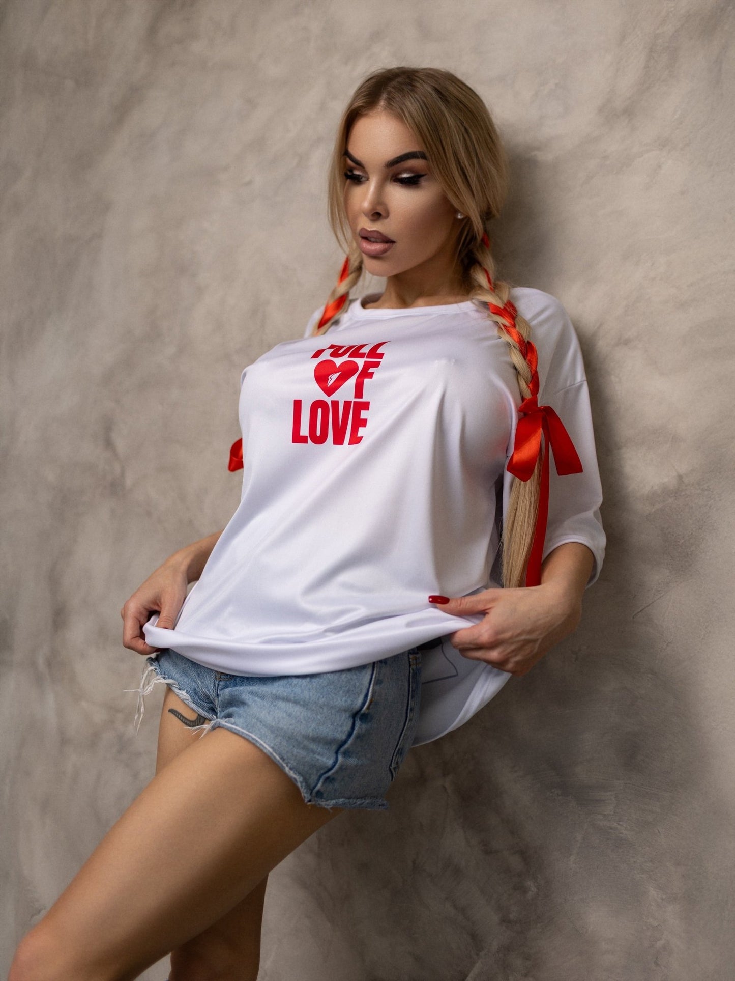 Oversize T-shirt Full of Love - One size - Bona Fide