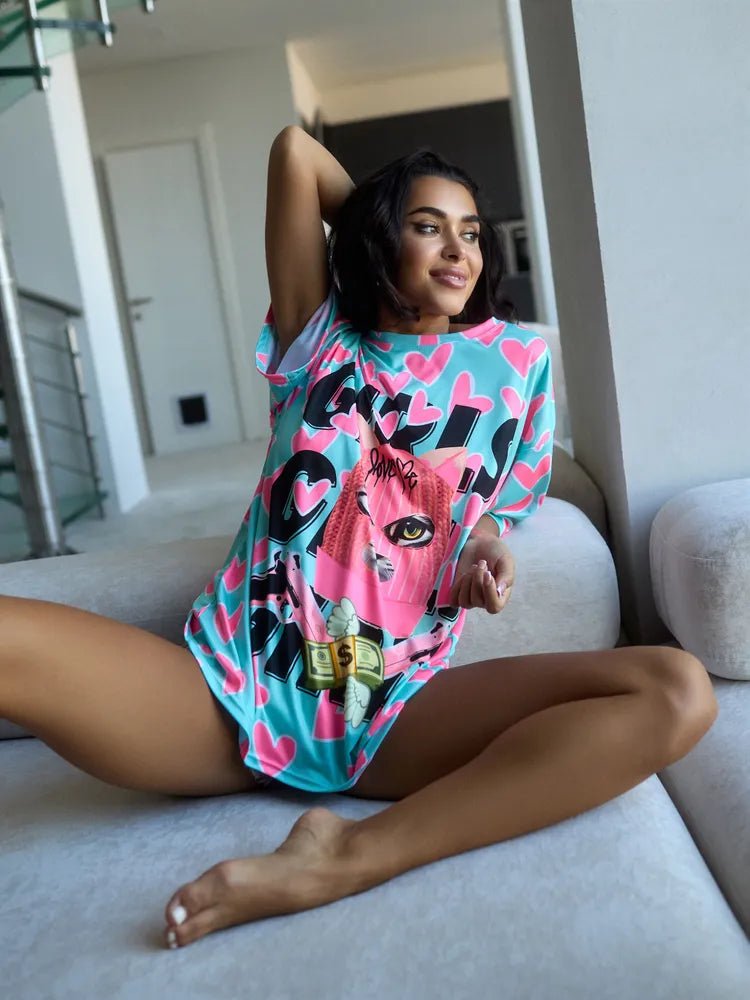 OVERSIZE T-shirt Meow Criminal - One size - Bona Fide