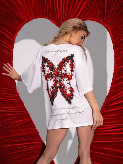 Oversize T-shirt Queen of Love - One size - Bona Fide