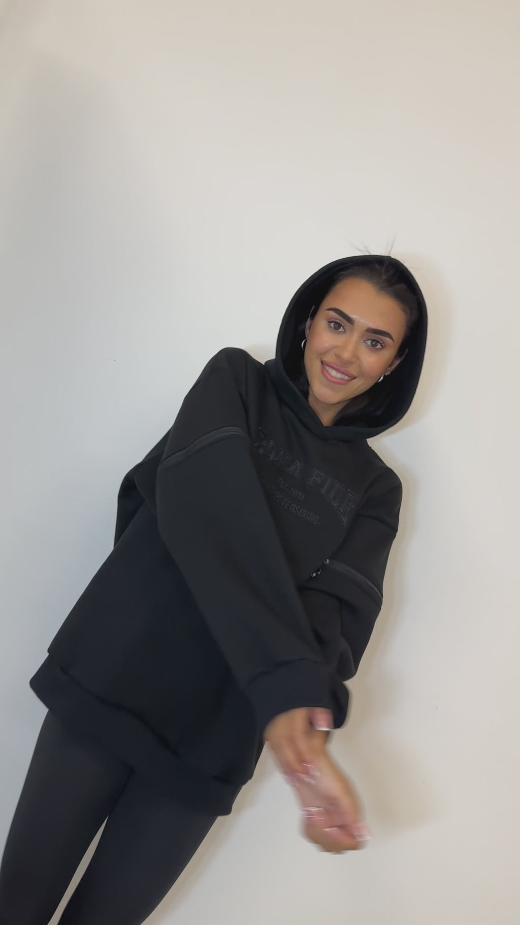 Hoody Bona Zip Hoody Black