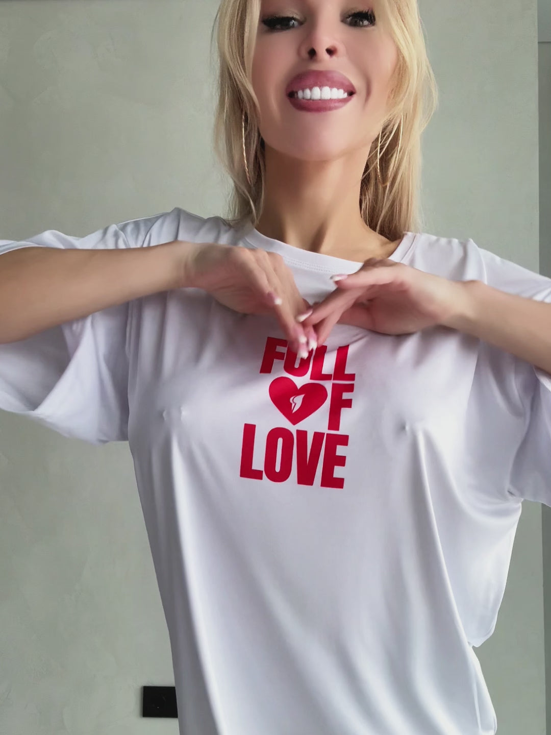 Oversize T-shirt Full of Love - One size