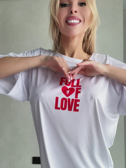 Oversize T-shirt Full of Love - One size