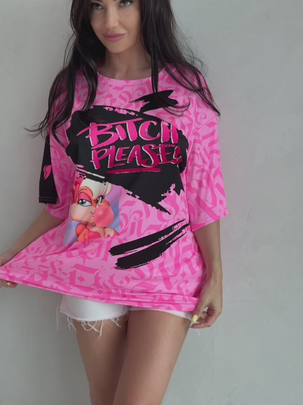 Oversize T-shirt Bubble gum - One size