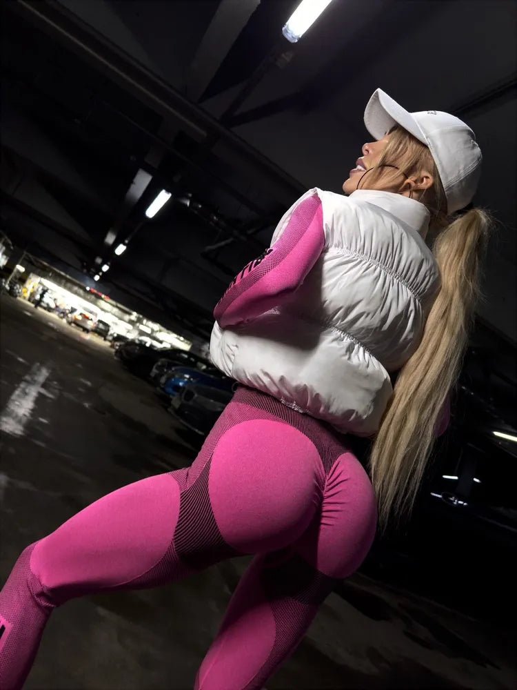 Seamless Majestic Leggings Pink Melanje - Bona Fide