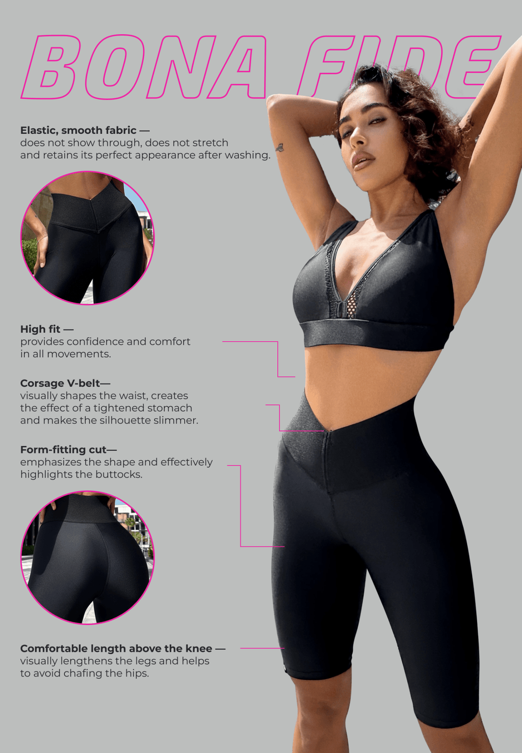 Shorts Bona Cycling Corsage Black - Bona Fide