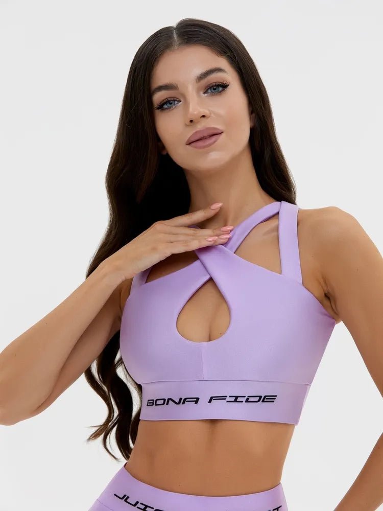 Sports Bra Heart Crush Top Juicy Lilac - Bona Fide