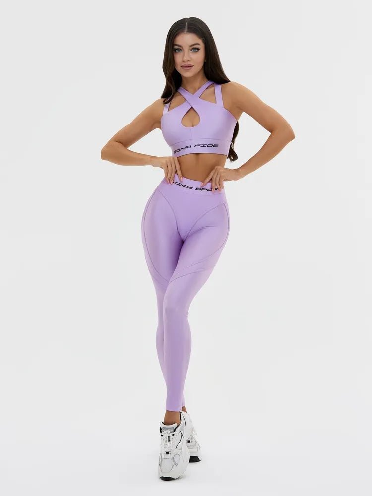 Sports Bra Heart Crush Top Juicy Lilac - Bona Fide
