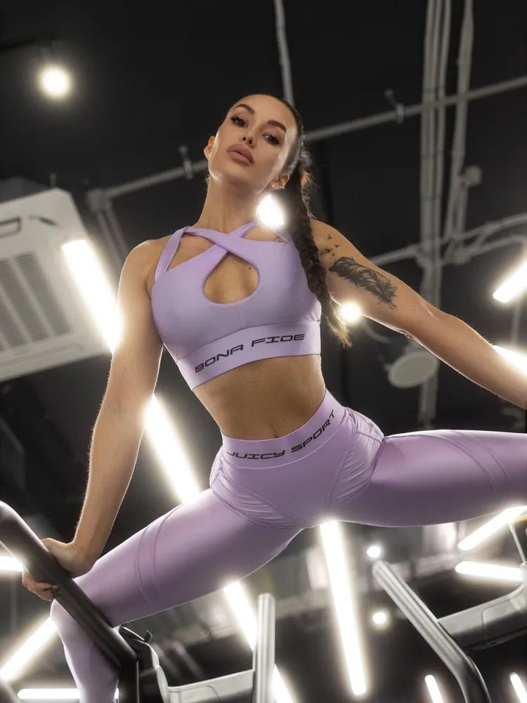 Sports Bra Heart Crush Top Juicy Lilac - Bona Fide