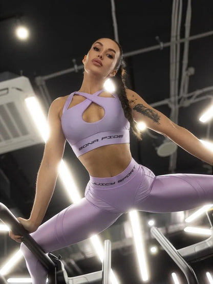 Sports Bra Heart Crush Top Juicy Lilac - Bona Fide