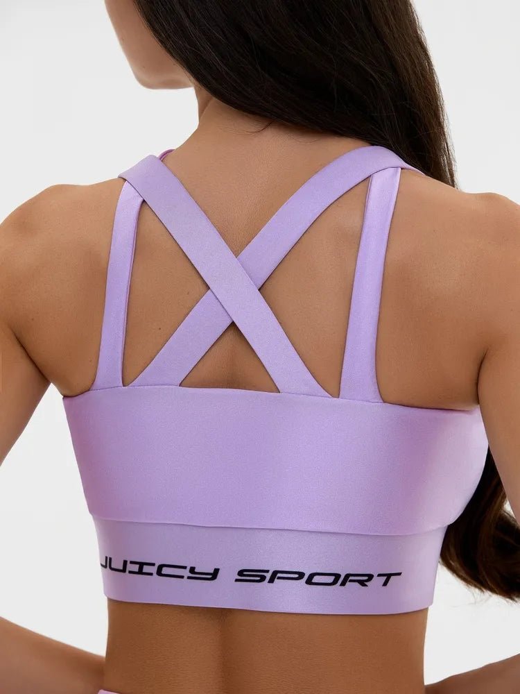 Sports Bra Heart Crush Top Juicy Lilac - Bona Fide