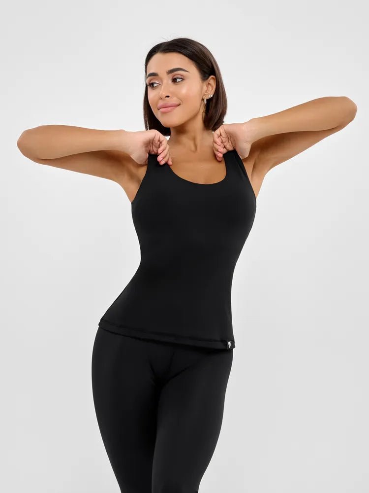 Tank Top Bra Vest Black - Bona Fide