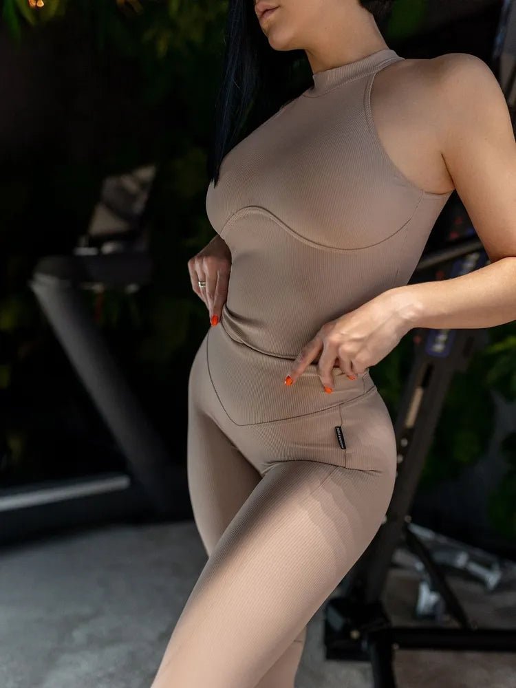 Tank Top Ribbed Beige - Bona Fide