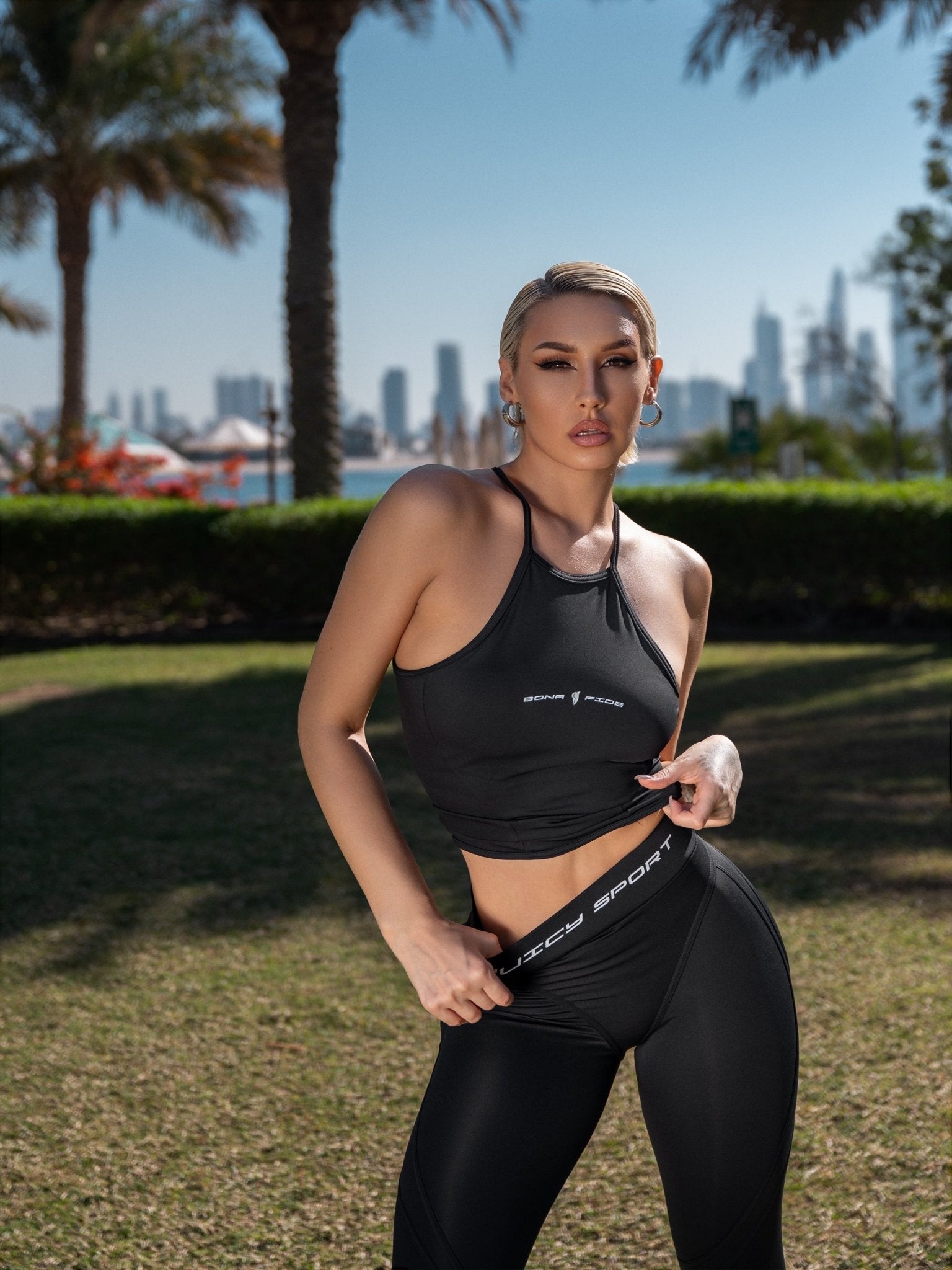 Tank Top Sporty Top Juicy Black - Bona Fide
