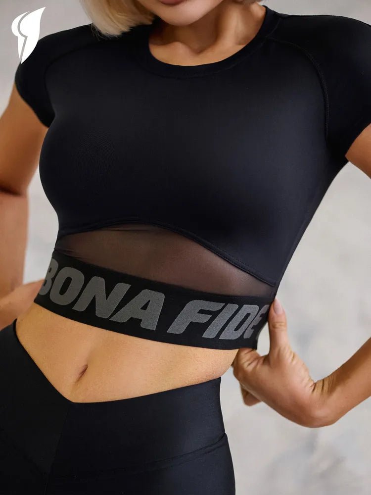 Workout Top Hi - Tech Shirt Black - Bona Fide