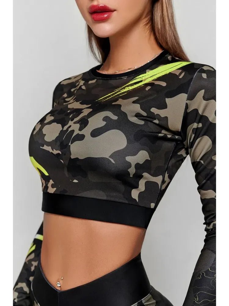 Workout Top Rashguard Midi Revenge Lime - Bona Fide