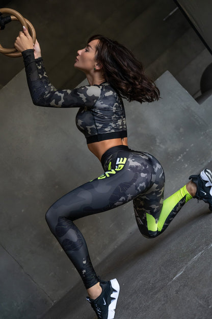 Workout Top Rashguard Midi Revenge Lime - Bona Fide