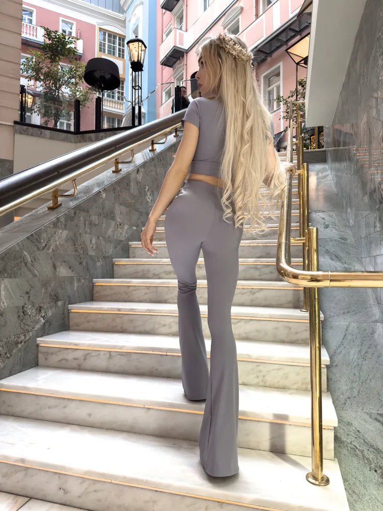 Workout Top Tied Up Top Gray - Bona Fide