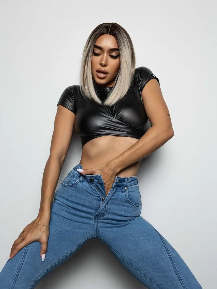 Workout Top TiedUpTop Black Blaze - Bona Fide